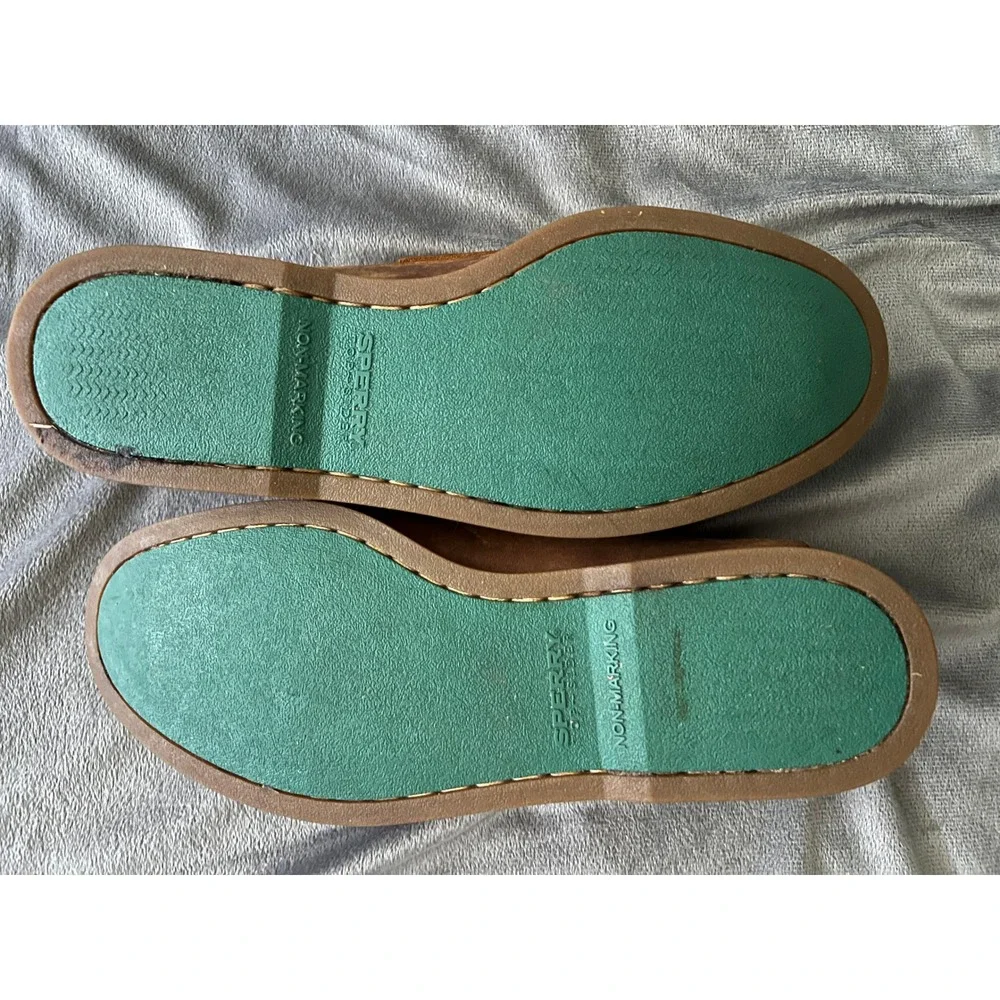 Sperry Top-Sider 2-Eye Tan Leather Boat Shoes Mens 10M Non Marking